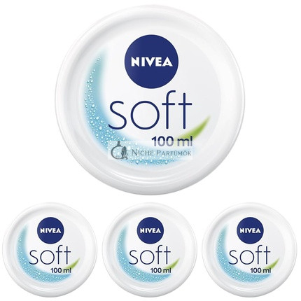 NIVEA Soft Frissítő Hidratáló Krém 100ml, Vitamin E és 100% Természetes Jojoba Olaj