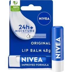   NIVEA Lippenbalsam Original Care 4.8g, Tiefenhydration für die Lippen über 24h mit natürlichen Inhaltsstoffen, Sheabutter und Vitaminen