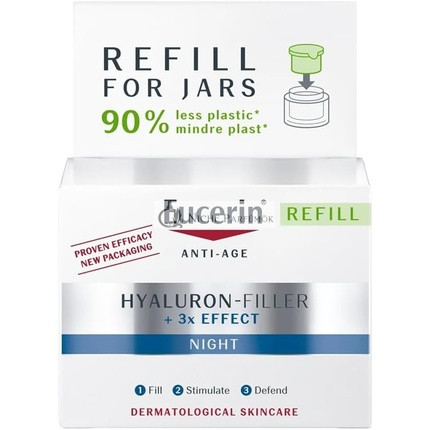 Eucerin Hyaluron Filler Anti-Aging Éjszakai Krém Utántöltő, 50ml