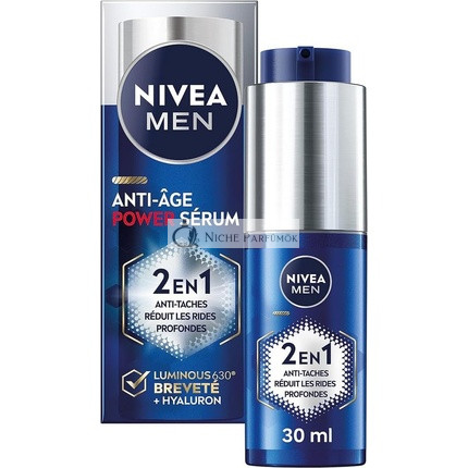 NIVEA MEN LUMINOUS630 Ránctalanító és Folteltávolító 2 az 1-ben Erőszérum, 30ml