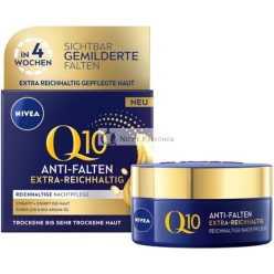   NIVEA Q10 Ránctalanító Éjszakai Krém Száraz Bőrre Koenzim Q10 és Bio Argán Olajjal - 50ml