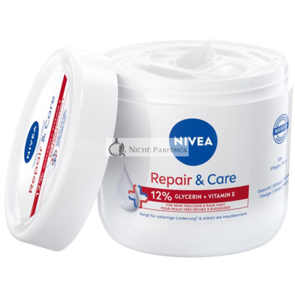 Nivea Repair Care hidratáló krém glicerinnel és E-vitaminnal az arcbőr és test számára, 400ml