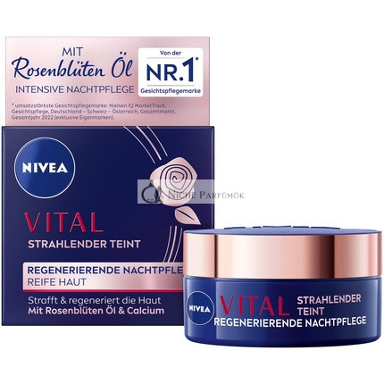NIVEA VITAL Ragyogó Arcbőr Regeneráló Éjszakai Krém Érett Bőrre, 50ml