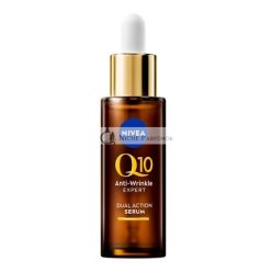   NIVEA Q10 Dupla Hatású Szérum 30ml - Bőrfeszesítő Anti-Aging Arcápoló Szérum Mély Ráncok Csökkentésére