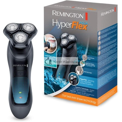 Remington HyperFlex Aqua XR1430 Rotationsrasierer mit flexibler Schwenkkopf ComfortFloat Klingen, Nass- und Trockenanwendung, Schwarz/Blau