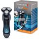 Remington HyperFlex Aqua XR1430 Rotationsrasierer mit flexibler Schwenkkopf ComfortFloat Klingen, Nass- und Trockenanwendung, Schwarz/Blau