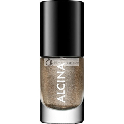 ALCINA Nagellack Metallisch Bronze - Einfache und Streifenfreie Anwendung mit Speziell Geformtem Pinsel - Brilliante, Intensiv Pigmentierte und Langanhaltende Nägel - Metallischer Farbton - Chromnägel
