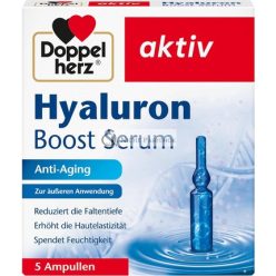   Doppelherz Hyaluron Boost Szérum Anti-Aging Ampullák Külső Használatra, 5 Ampulla, 2ml