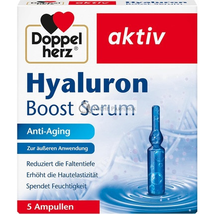 Doppelherz Hyaluron Boost Szérum Anti-Aging Ampullák Külső Használatra, 5 Ampulla, 2ml