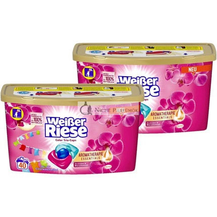 Weißer Riese Color Trio Caps Aromaterápiás Alapanyagok 40 Mosásra, Orchidea és Makadámia Olajjal
