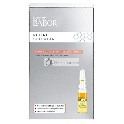 DOCTOR BABOR Glow Booster Bi-Phase Ampullák Anti-Aging Szérum az Arcbőrre C és E Vitaminnal, 7x1ml