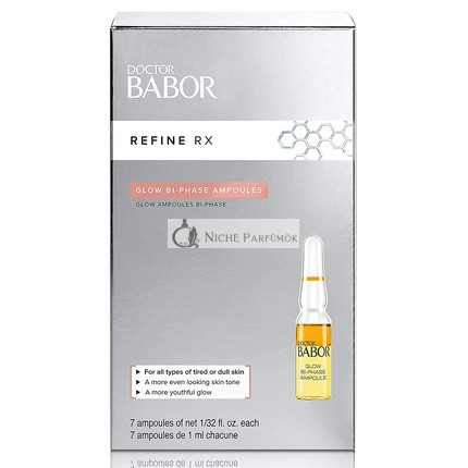 BABOR Refine RX Glow Bi-Phase Ampoule Serum - Anti-Aging Kollagensteigerndes Vitamin C 7 Tage Gleichmäßiger Teint