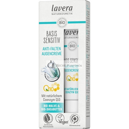 Lavera Q10 Anti-Aging Augencreme mit Malve und Sheabutter, 15ml