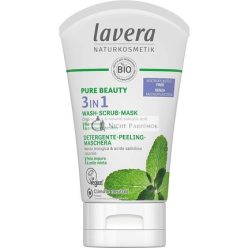   Lavera Pure Beauty 3in1 Waschpeeling Maske mit Bio-Minze und natürlicher Salicylsäure, 125ml
