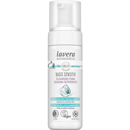 lavera basis sensitiv Reinigungs-Schaum mit Bio-Aloe Vera und Mandelöl, 150ml