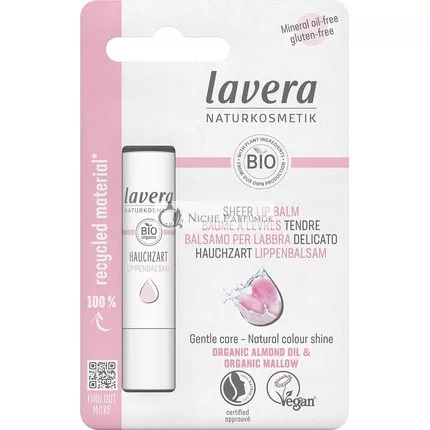Lavera Transparenter Lippenbalsam mit Bio-Mandelöl und Bio-Malve - Vegan