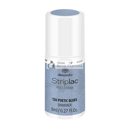 alessandro Striplac Peel or Soak VEGÁN Poetic Blues LED Körömlakk 8ml