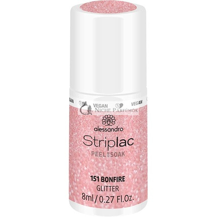 alessandro Striplac Peel or Soak Vegan Bonfire LED Nagellack in Rosa, 8ml