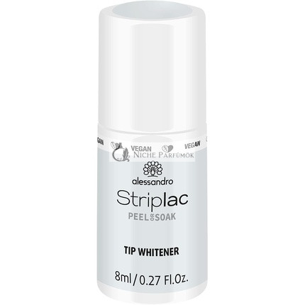 Alessandro Striplac Peel vagy Soak Vegan Tip Fehér LED Körömlakk, 8ml