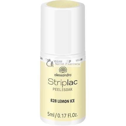 Alessandro Striplac Peel vagy Soak Édes Szörbetek Citrom Jég Vegan LED Körömlakk, Sárga, 5ml