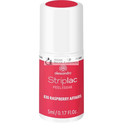 Alessandro Striplac Peel or Soak Sweet Sorbets Raspberry Affairs Vegan LED Nagellack in Rot Pink, 5ml