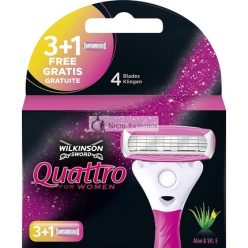   Wilkinson Sword Quattro Nőknek 3 Borotvapenge + 1 Ingyenes Penge