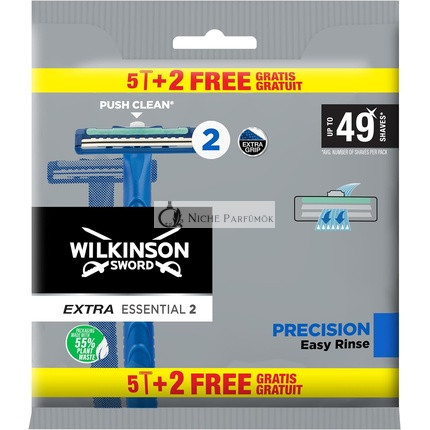 Wilkinson Sword Extra 2 Präzisions-Einweg-Rasierer für Männer mit rutschfestem Griff und Reinigungsbutton