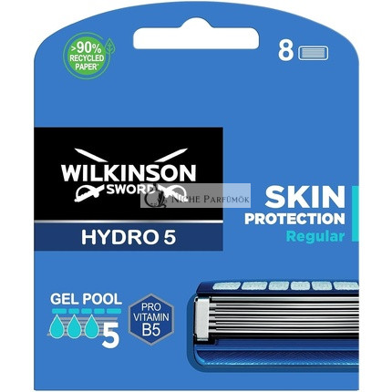 Wilkinson Sword Hydro 5 Borotvapengék Férfiaknak 8 Borotvapenge Utántöltő Hidratáló Géllel és Precíziós Trimmel