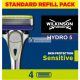 Wilkinson Sword Hydro 5 Hautschutz Sensitiv Rasierer für Männer, 4 Rasierklingen-Nachfüllpackung mit Vitamin E Gel und Präzisionstrimmer