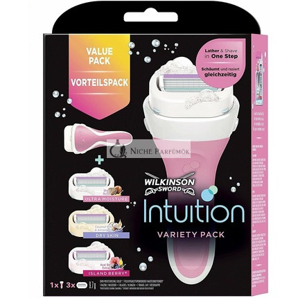 Wilkinson Sword Intuition Sommer-Vielfalt Rasierklingen mit Damenrasierer 4 Stück
