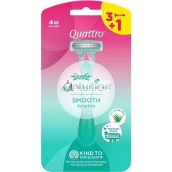   Wilkinson Sword MyIntuition Smooth Sensitive Quattro Eldobható Borotva Nőknek 4 Kés 2 Kenőcs Csík Aloe Verával és E-vitaminnal - 3+1 Csomag