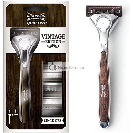 Wilkinson Quattro Vintage Borotva + 4 Pótpengék