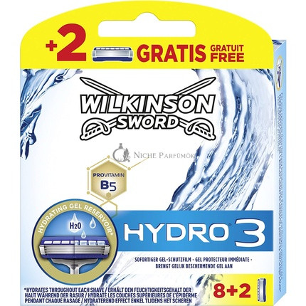 Wilkinson Sword Hydro 3 Férfi Borotvapengék - 10 Pengés Csomag 8 + 2