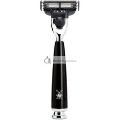   MÜHLE RYTMO Sorozat Nedves Borotva Kompatibilis Gillette Mach3 Fekete Gyanta