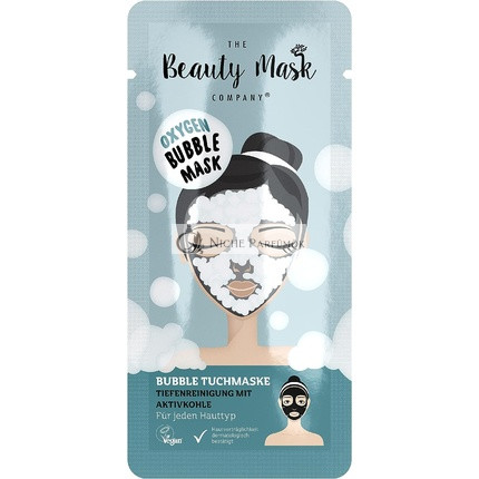 The Beauty Mask Company Sauerstoff-Bubble-Maske Reinigende Tuchmaske mit Aktivkohle, 25g