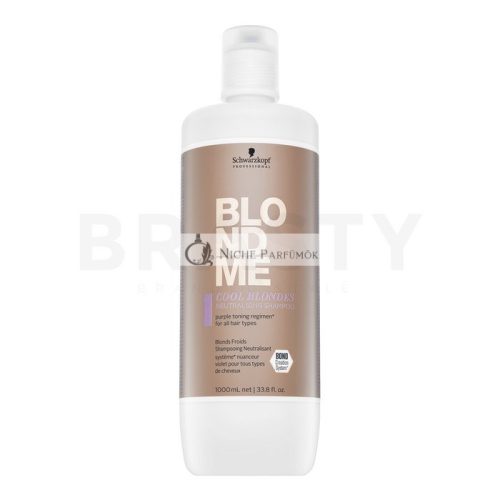 Schwarzkopf Professional BlondMe Cool Blondes Neutralizing Shampoo neutralizáló sampon szőke hajra 1000 ml