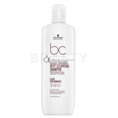 Schwarzkopf Professional BC Bonacure Clean Balance Deep Cleansing Shampoo Tocopherol mélytisztító sampon minden hajtípusra 1000 ml