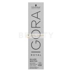   Schwarzkopf Professional Igora Royal SilverWhite Permanent White Refining Color Creme professzionális permanens hajszín platinaszőke és ősz hajra Dove Grey 60 ml