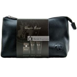   Uncle Sam Geschenkset für Männer 50ml EdT Spray, 50ml Duschgel, 50ml Körperlotion