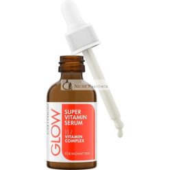   Catrice Glow Super Vitamin Serum Arckrém Fehér Anti-Aging Hidratáló Simító Vitaminokkal Vegán Parfümmentes Alkoholmentes Parabénmentes 30ml