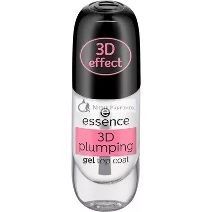 Essence 3D Plumping Gel Top Coat Átlátszó, Hosszantartó, Zselés Intenzív Fény