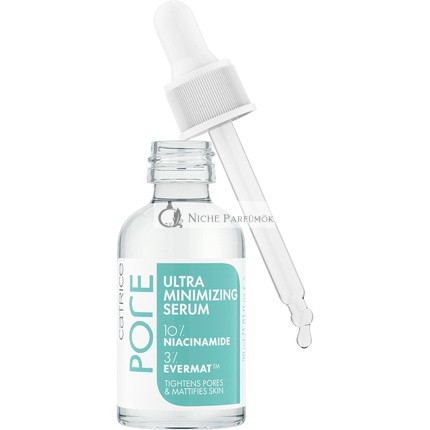 Catrice Pórus Ultra Minimalizáló Szérum Arcszérum Átlátszó Mattító Tápláló Átmeneti Száraz Bőrre, Vegán, Olajmentes, Illatmentes, Alkoholmentes, 30ml