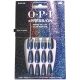 OPI xPRESS/ON Kunstnägel, bis zu 14 Tage lang gel-artige Salon-Maniküre, vegane nachhaltige Verpackung mit Nagelkleber, lange blaue holografische Coffin-Nägel, Blue-Gie