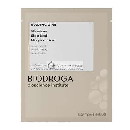 BIODROGA Bioscience Institute Gold Kaviar Gesichtsmaske, Parabenfrei, Silikonfrei, Mineralöl-frei, Mikroplastik-frei