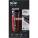 Braun 300S Elektrorasierer - Schwarz Rot