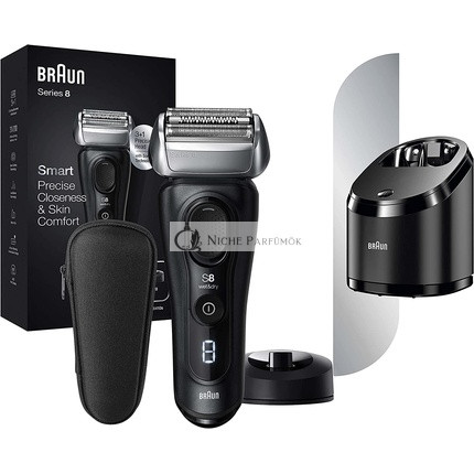 Braun Series 8 8410s Elektrischer Rasierer, Kopf Mit 3+1 Präzisionstrimmer, Sonic-Technologie Und 40° Kopfverstellung, Nass-Und Trockenanwendung Mit 60 Minuten Akku