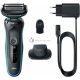 Braun Rasierer 51-M1200s, Maximale Betriebszeit 50 Min, Nass & Trocken, Schwarz/Mint