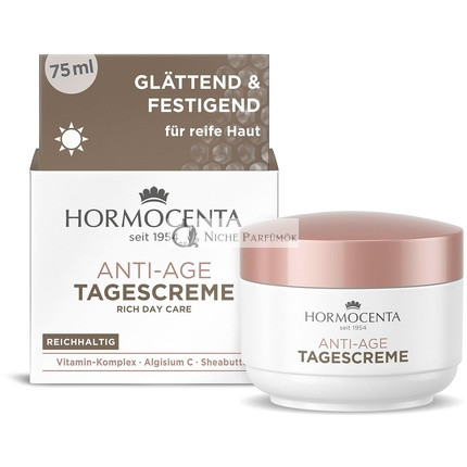 Hormocenta Anti-Aging Nappali Krém 75ml - Gazdag Ápolás Vitamin Komplexszal, Algisium C-vel és Shea Vajas, Érett Bőrre