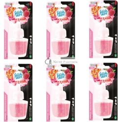   Fresh & More Utántöltő Flakon Málna Virág & Cukor E-Fragrance Plughoz, 19ml - 6 db
