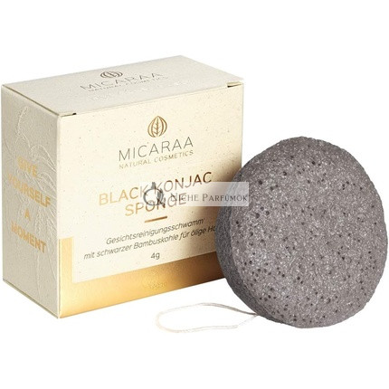 MICARAA Fekete Konjac Szivacs